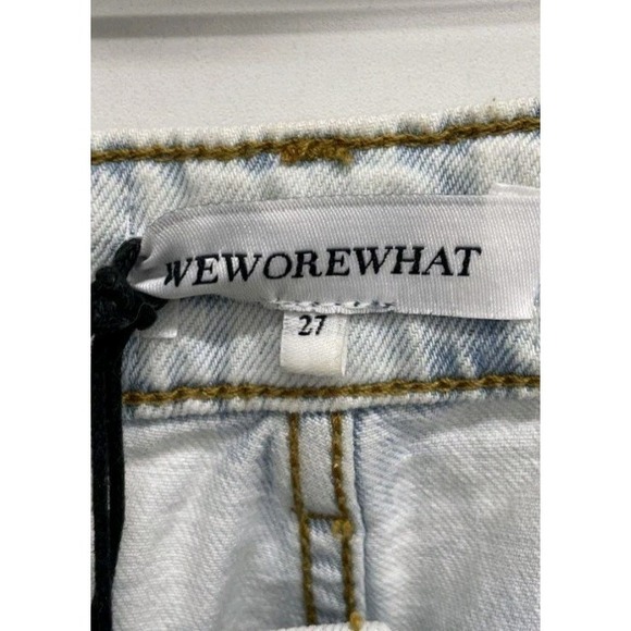 WeWoreWhat Utility Cargo Jeans  NWT Light Wash Size 27 - Picture 3 of 6